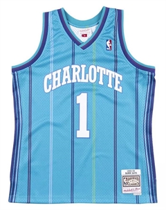 Мужская баскетбольная майка Hardwood Classic Swingman Baron Davis Charlotte Hornets Mitchell and ness
