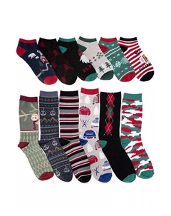 Мужские носки "12 дней Рождества", мультиколор Muk luks