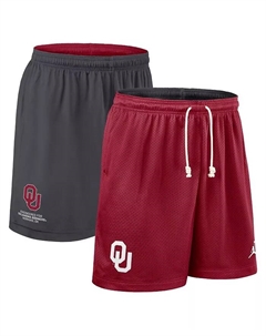 Мужские реверсивные шорты для тренировок Oklahoma Sooners 2025 в цвете малиновый/угольный Jordan
