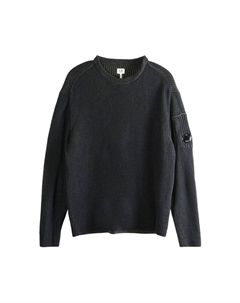 Топ Knitwear Crew Neck In Fleece Knit 'Black' C.p. company