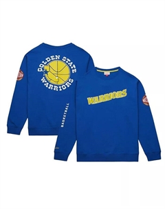 Мужской свитшот Hardwood Classics There and Back Golden State Warriors в королевском цвете Mitchell and ness