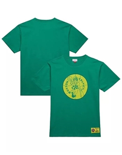 Мужская футболка Kelly Green Boston Celtics Hardwood Classics Neon Nights Premium Mitchell and ness
