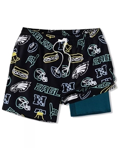 Мужские плавки Philadelphia Eagles The Neon Lined Classic, 5.5", черные Chubbies