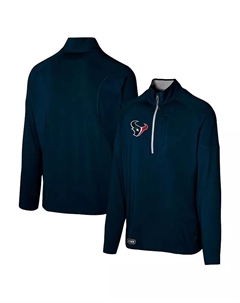 Мужская синяя толстовка Houston Texans Grind Iron с молнией на четверть Outerstuff