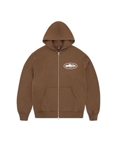 Худи Island Puff Print Zip Hoodie 'Brown' Corteiz