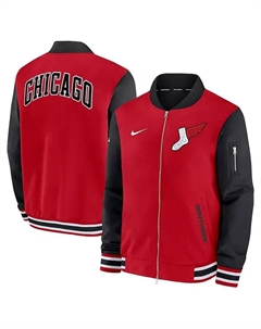 Мужская бомбер-куртка с молнией Chicago White Sox 2025 City Connect Authentic Collection, красно-черная Nike