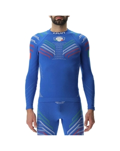 Мужская термофутболка Natyon 30 Italy, синий/зеленый Uyn