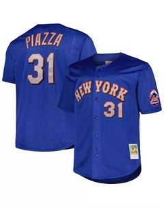 Мужская тренировочная бейсбольная майка Mike Royal New York Mets Big Tall Cooperstown Collection с сетчатыми вставками Mitchell and ness