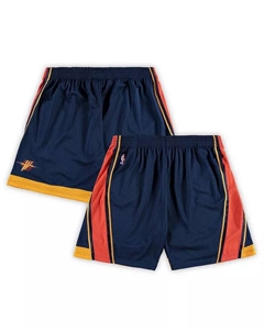 Мужские шорты Golden State Warriors Big and Tall Hardwood Classics Team Swingman в синем цвете Mitchell and ness