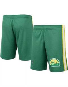 Мужские шорты Seattle Supersonics Hardwood Classics Logo Swingman зеленые Mitchell and ness