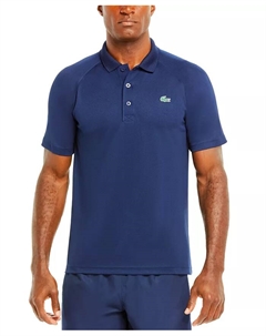 Мужская дышащая противоударная поло Interlock, синий Lacoste