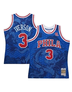 Мужская баскетбольная майка Allen Iverson Philadelphia 76ers Hardwood Classics в стиле ретро, сезон 1996/97, азиатская версия, модель Swingman 6.0 Mitchell and ness