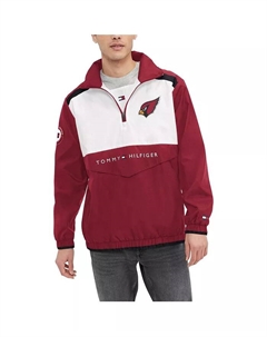 Мужская худи с капюшоном и полузастежкой Cardinal, белая Arizona Cardinals Carter Tommy hilfiger
