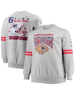 Мужская толстовка с принтом New England Patriots Big and Tall, серый меланж Mitchell and ness