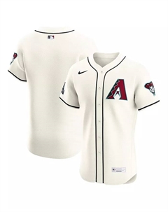 Мужская кремовая элитная домашняя футболка Arizona Diamondbacks Nike