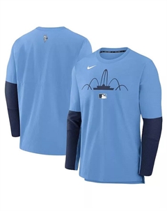 Мужская футболка с длинным рукавом Kansas City Royals Authentic Collection City Connect, трикотажная, облегченная, голубая Nike