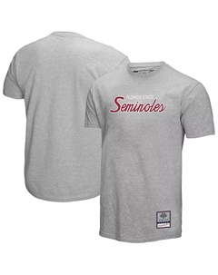 Мужская серая футболка Florida State Seminoles Elite Script Mitchell and ness