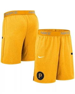 Мужские шорты Performance Knit из коллекции Authentic Collection City Connect Pittsburgh Pirates золотистого цвета Nike