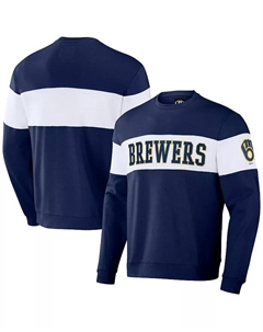 Мужской полосатый свитшот Darius Rucker Collection by Navy Milwaukee Brewers Fanatics
