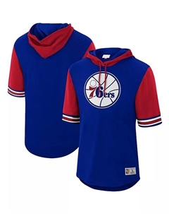 Мужской меловой худи с сетчатыми вставками Royal Philadelphia 76ers Hardwood Classics Buzzer Beater Mitchell and ness
