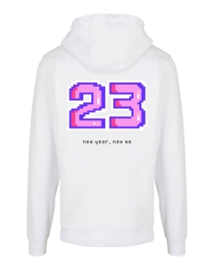 Пуловер Basic Hoodie SIlvester Party Happy People Only, белый F4nt4stic