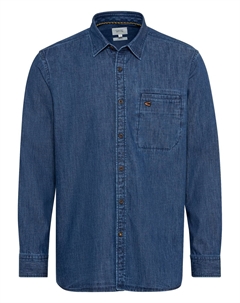 Рубашка Jeans aus reiner Baumwolle, темно синий Camel active