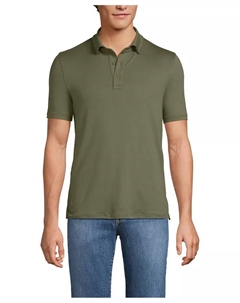 Большая и высокая охлаждающая поло с коротким рукавом, зеленый Lands' end