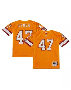 Мужская аутентичная футболка John Lynch Orange Tampa Bay Buccaneers 1993 Mitchell and ness