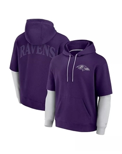 Мужская и женская фиолетовая толстовка с капюшоном Baltimore Ravens Sleek Elements Fanatics
