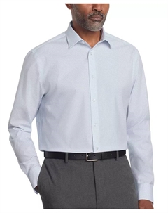 Мужская элегантная хлопковая рубашка Regular Fit с добавлением эластана, синий Calvin klein