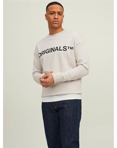 Толстовка Basic Sweater Langarm Shirt Rundhals Pullover JORCLEAN, песочный Jack & jones