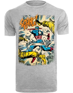 Футболка Marvel Captain America Spang, пестрый серый F4nt4stic