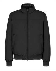 Мужская куртка-бомбер с экологичной подкладкой, черный Geox