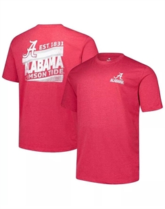 Мужская футболка Alabama Crimson Tide Big Tall Ideal Faded цвета малинового Fanatics