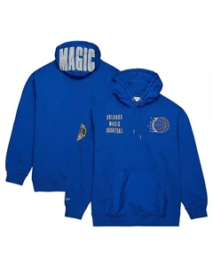 Мужская синяя толстовка с капюшоном Orlando Magic Team OG 2.0 Vintage Logo Fleece Mitchell and ness