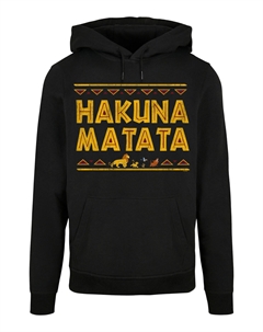 Пуловер Basic Hoodie Disney König der Löwen Hakuna Matata The Lion King, черный F4nt4stic