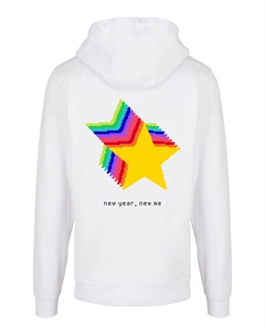 Пуловер Basic Hoodie SIlvester Party Happy People Only, белый F4nt4stic
