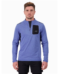 Мужская беговая рубашка с длинными рукавами и застежкой-молнией на половину длины Bodycross