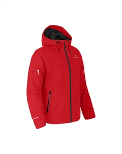 Легкая утепленная куртка-дождевик, водонепроницаемость 12000 мм водяного столба, красная Bergson