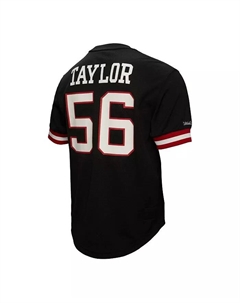 Мужская футболка с сетчатыми вставками Lawrence Taylor, New York Giants, с именем и номером игрока (завершившего карьеру) Mitchell and ness