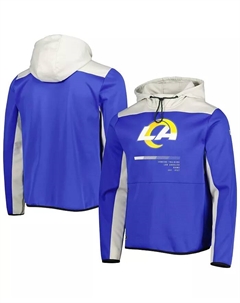 Мужская худи Authentic Hard Hitter Pullover с символикой Los Angeles Rams New era