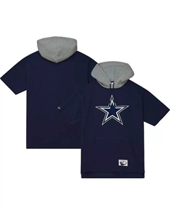 Мужская синяя худи с короткими рукавами Dallas Cowboys Postgame Mitchell and ness