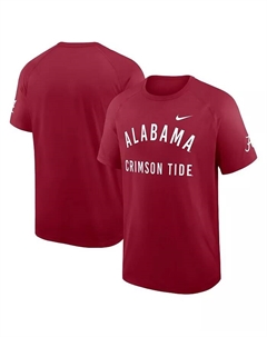 Мужская футболка Alabama Crimson Tide Ready Raglan Premium Performance цвета малинового Nike
