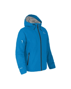 Легкая утепленная куртка-дождевик, водонепроницаемость 12000 мм водяного столба, синяя Bergson