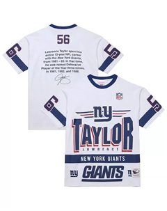Мужская футболка с винтажным логотипом New York Giants, именем и номером Лоуренса Тейлора Mitchell and ness