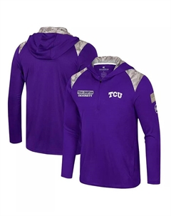 Мужская фиолетовая худи-кофта с молнией на четверть OHT Military Appreciation TCU Horned Frogs Colosseum