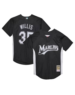 Майка для тренировок Mitchell Ness мужская Dontrelle Willis черная Florida Marlins коллекция Cooperstown 2007 Mitchell and ness