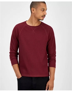 Мужская термофутболка с вафельной вязкой, красный Sun + stone