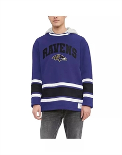 Мужская модная толстовка с капюшоном Baltimore Ravens Ivan в фиолетовом цвете Tommy hilfiger