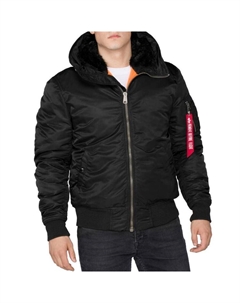Куртка модель Ma-1 с капюшоном, цвет черный Alpha industries
